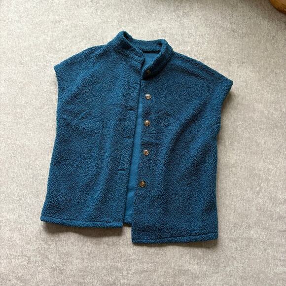 Zara Jackets & Blazers - Cobalt Blue Teddy Vest